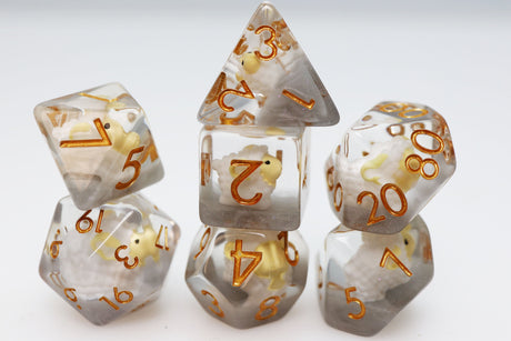 Golden Fleece RPG Dice Set Plastic Dice Foam Brain Games