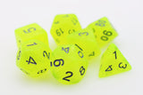 Radioactive Lemonade RPG Dice Set Plastic Dice Foam Brain Games