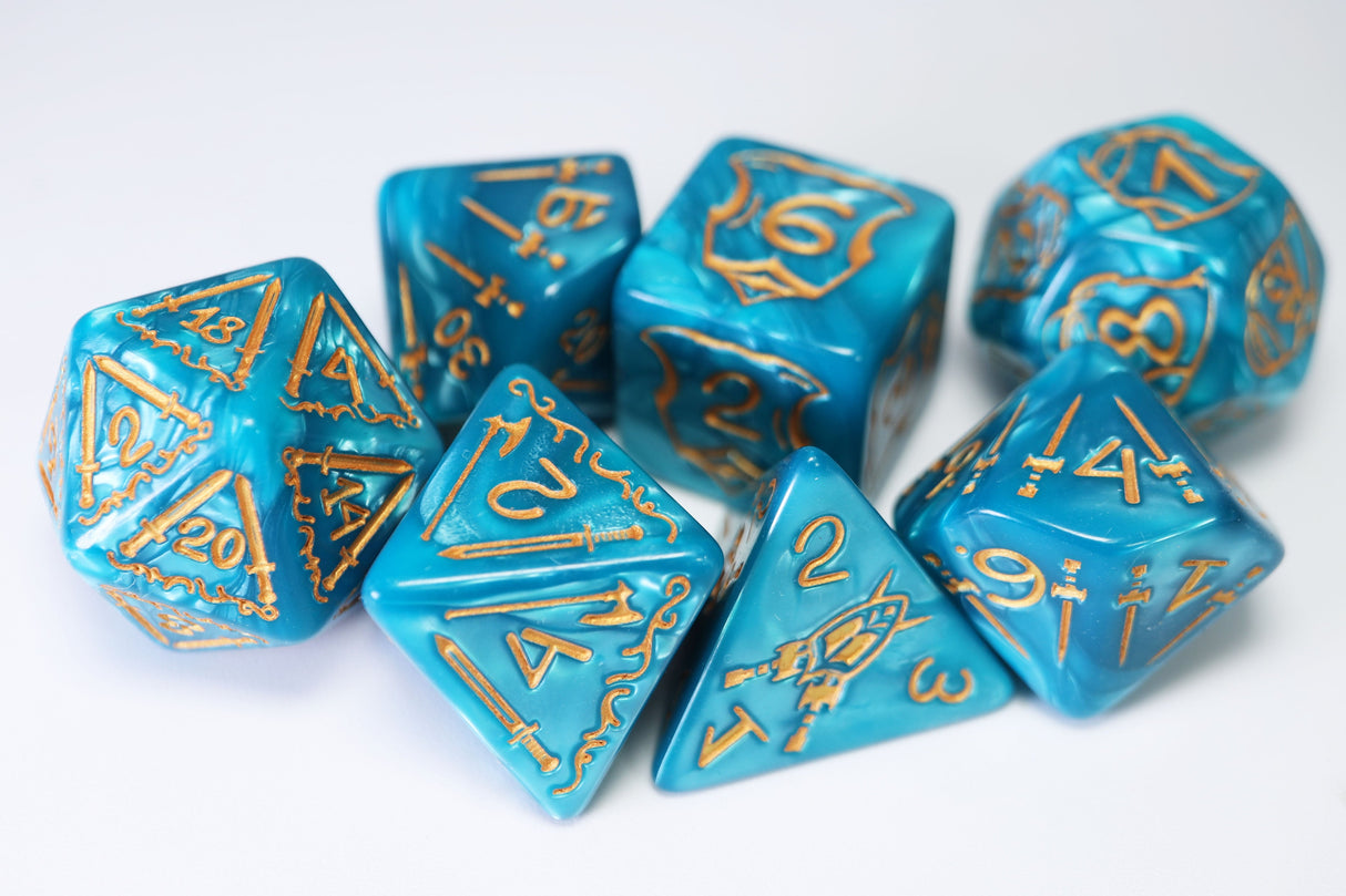 Queen's Armory: Aquatic - 25mm RPG Dice Set Plastic Dice Foam Brain Games