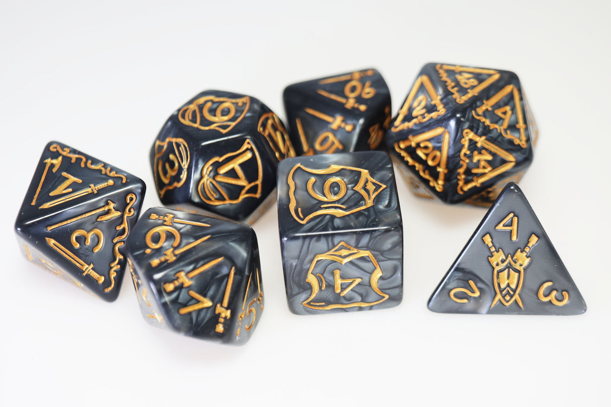 Queen's Armory: Cursed - 25mm RPG Dice Set Plastic Dice Foam Brain Games