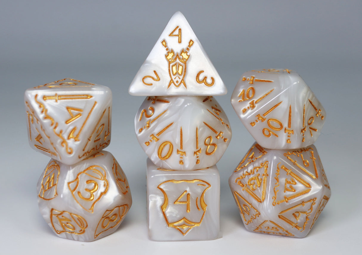 Queen's Armory: Holy - 25mm RPG Dice Set Plastic Dice Foam Brain Games