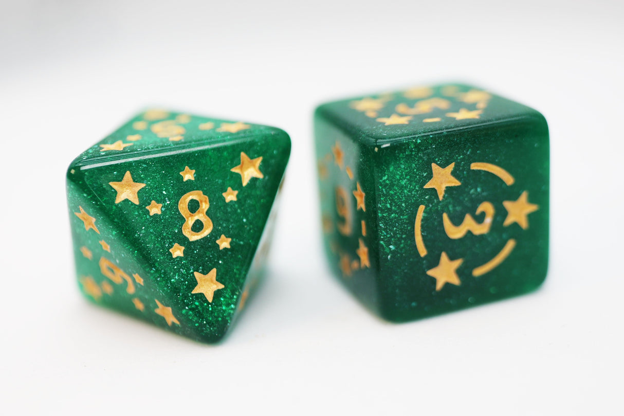 Shooting Stars: Manganese RPG Dice Set Plastic Dice Foam Brain Games