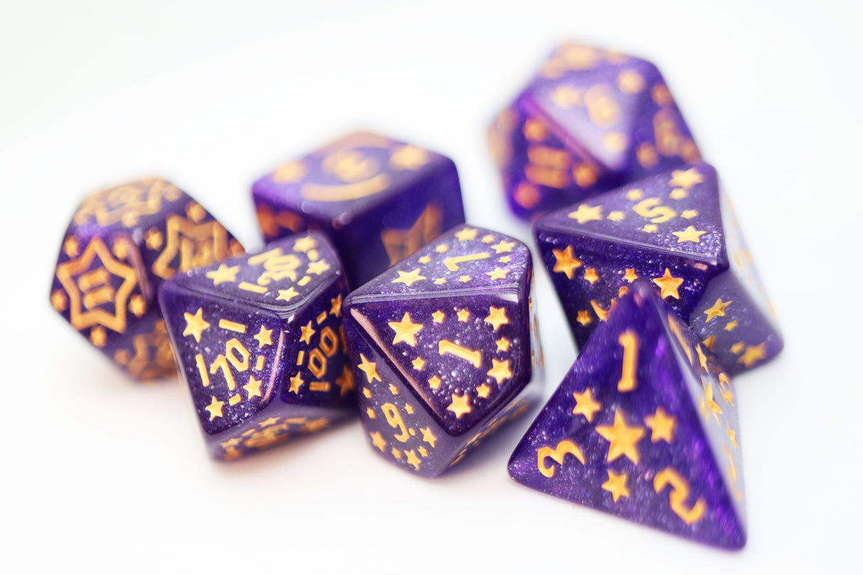 Shooting Stars: Xenon RPG Dice Set Plastic Dice Foam Brain Games