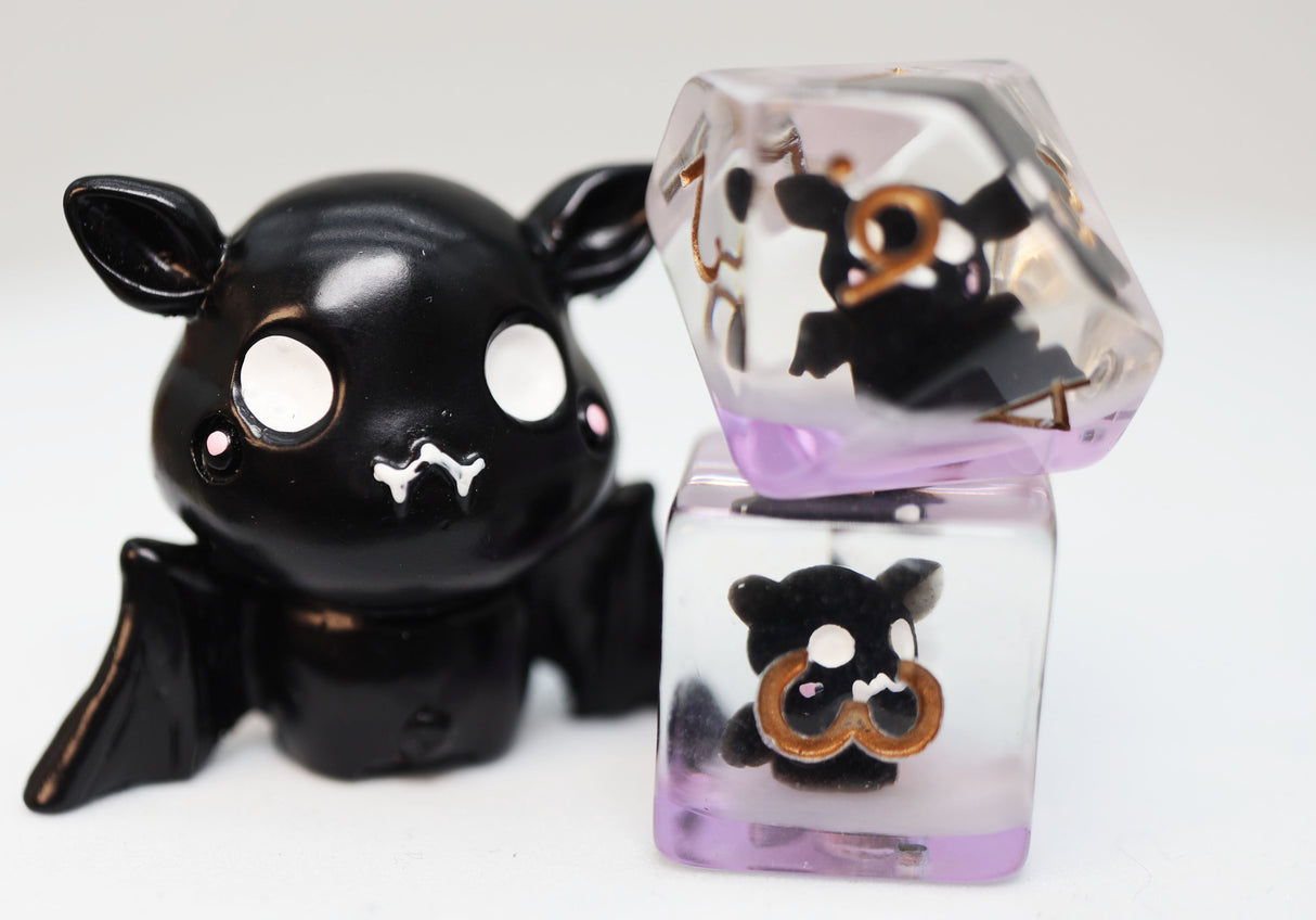 Baby Bat RPG Dice Set Plastic Dice Foam Brain Games