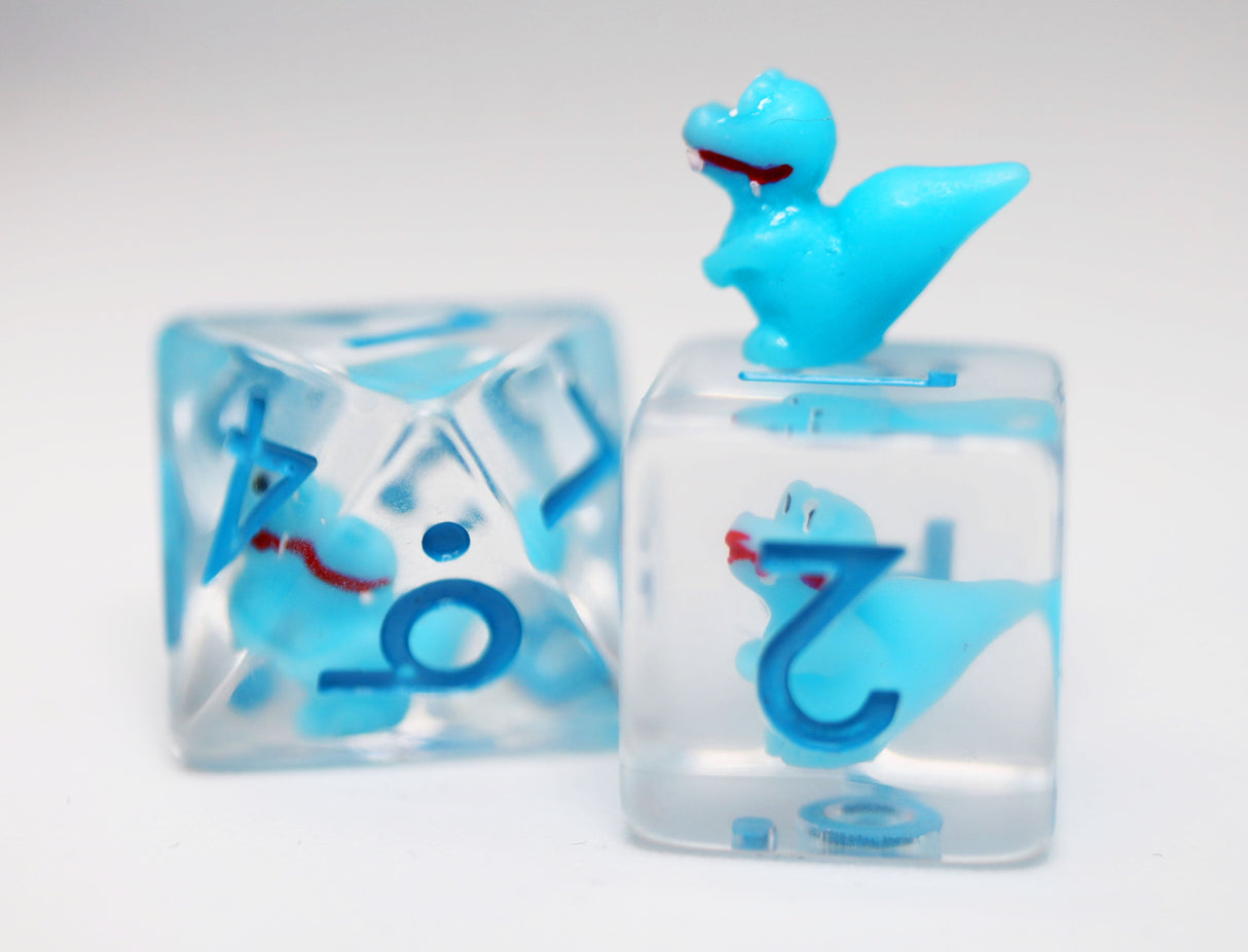 Baby Velociraptor RPG Dice Set Plastic Dice Foam Brain Games