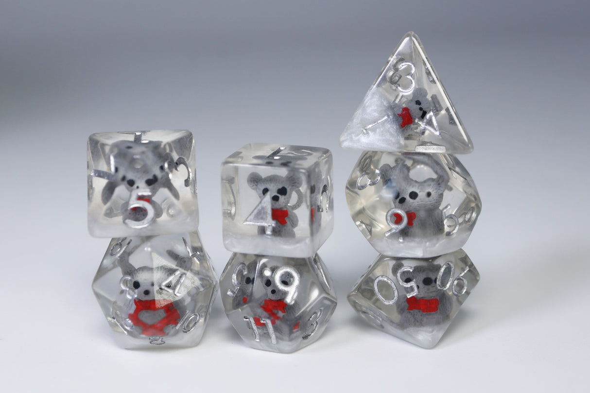 Distinguished Gentleman Teddy RPG Dice Set Plastic Dice Foam Brain Games