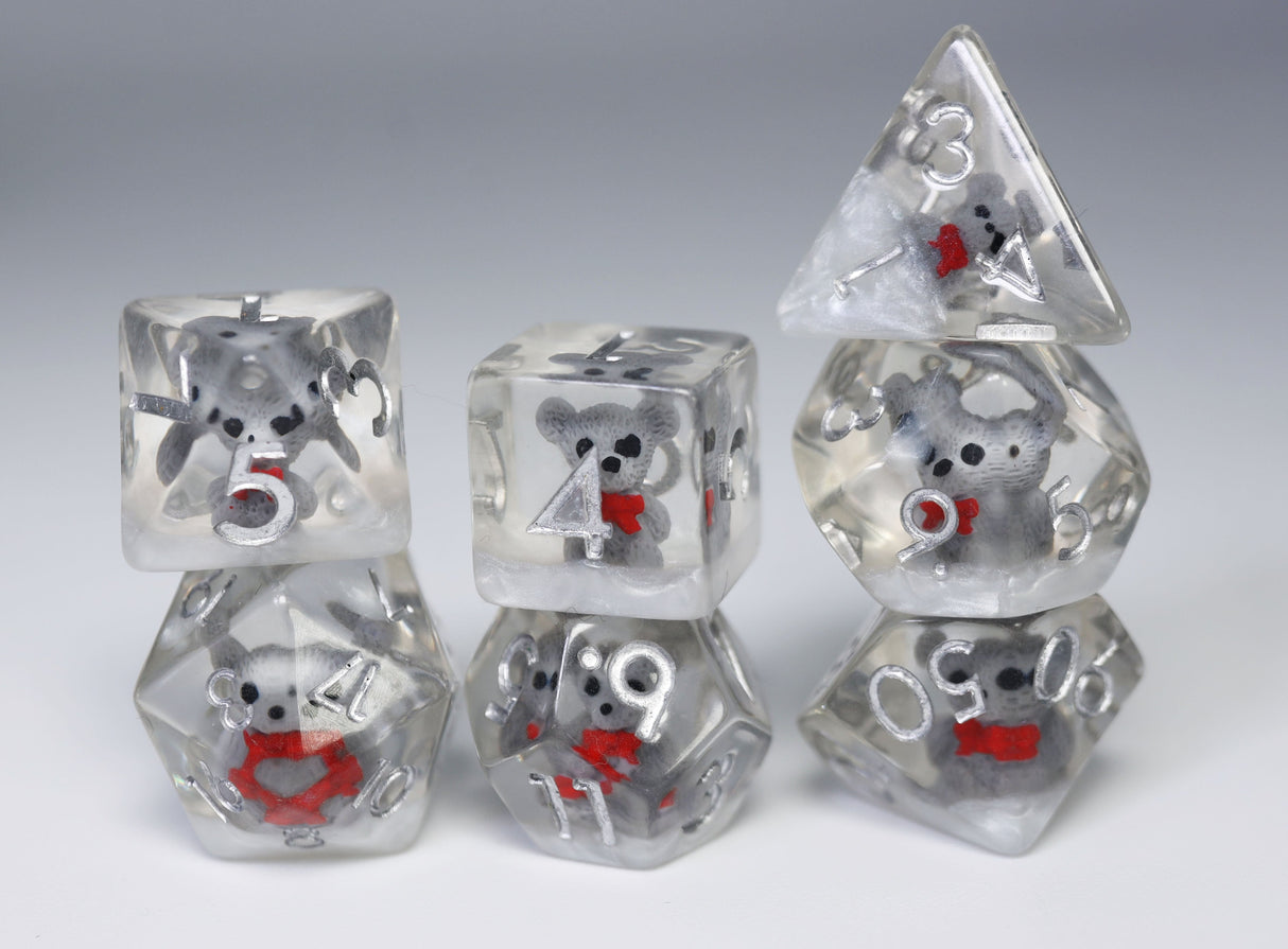 Distinguished Gentleman Teddy RPG Dice Set Plastic Dice Foam Brain Games