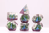 Vibrant Peacock RPG Dice Set Plastic Dice Foam Brain Games