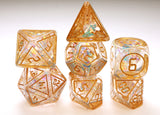 Cybernated Glass RPG Dice Set Plastic Dice Foam Brain Games