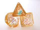 Cybernated Glass RPG Dice Set Plastic Dice Foam Brain Games