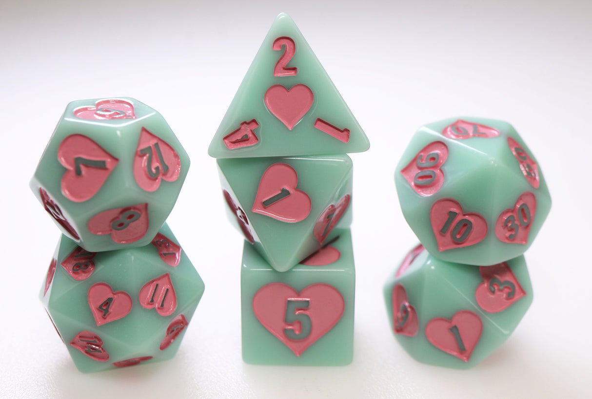 Sweet Love RPG Dice Set Plastic Dice Foam Brain Games