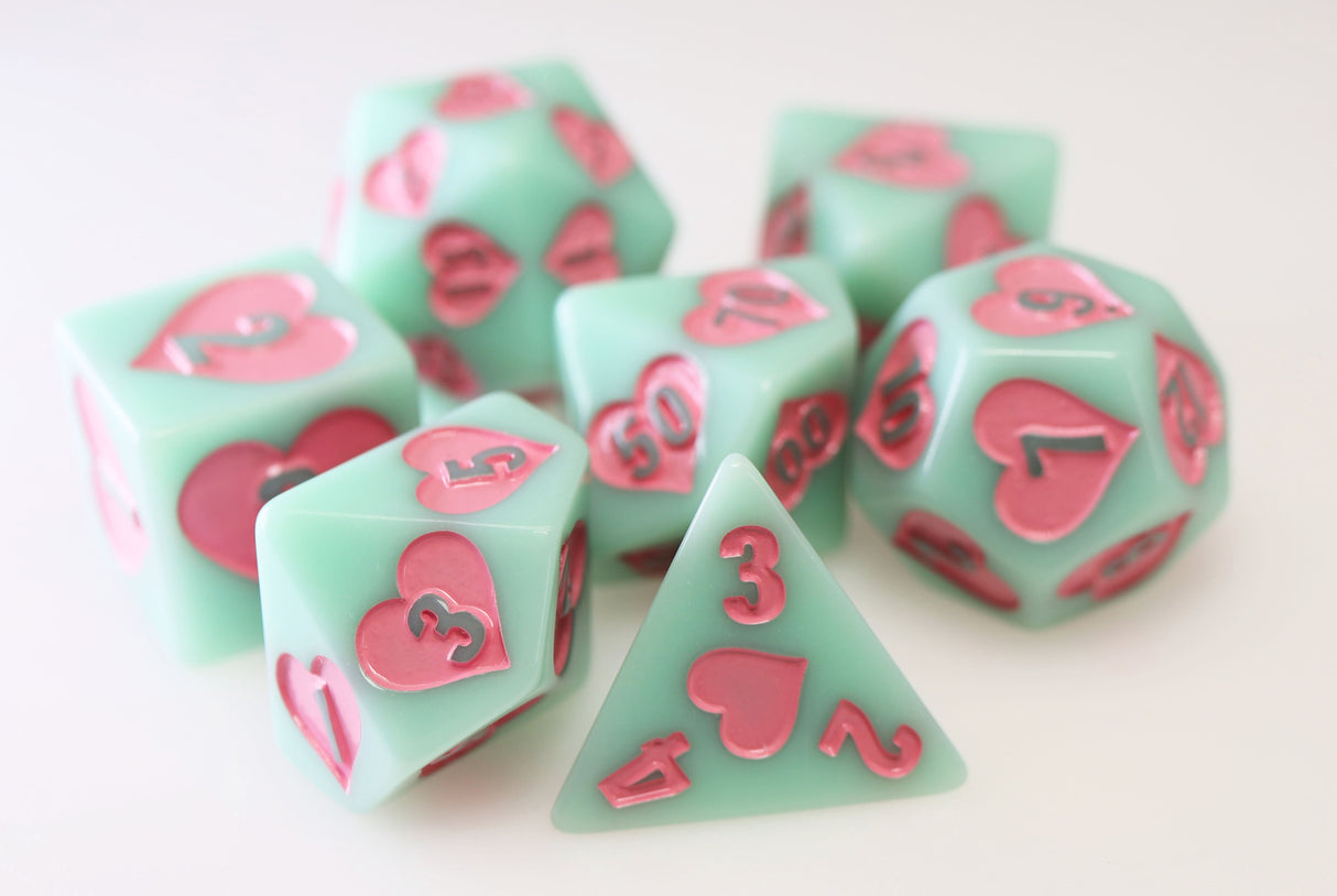 Sweet Love RPG Dice Set Plastic Dice Foam Brain Games
