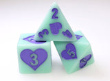 Young Love RPG Dice Set Plastic Dice Foam Brain Games