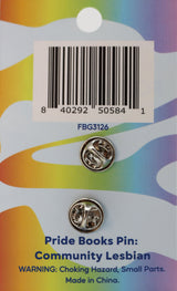 Pride Books Pin: Lesbian Enamel Pin Foam Brain Games