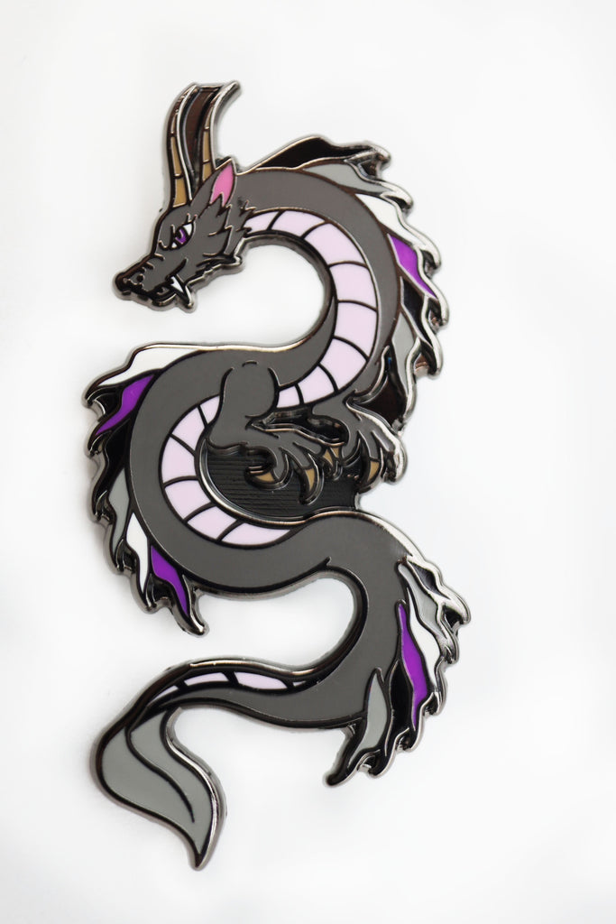 Pride Dragon: Asexual Enamel Pin Foam Brain Games