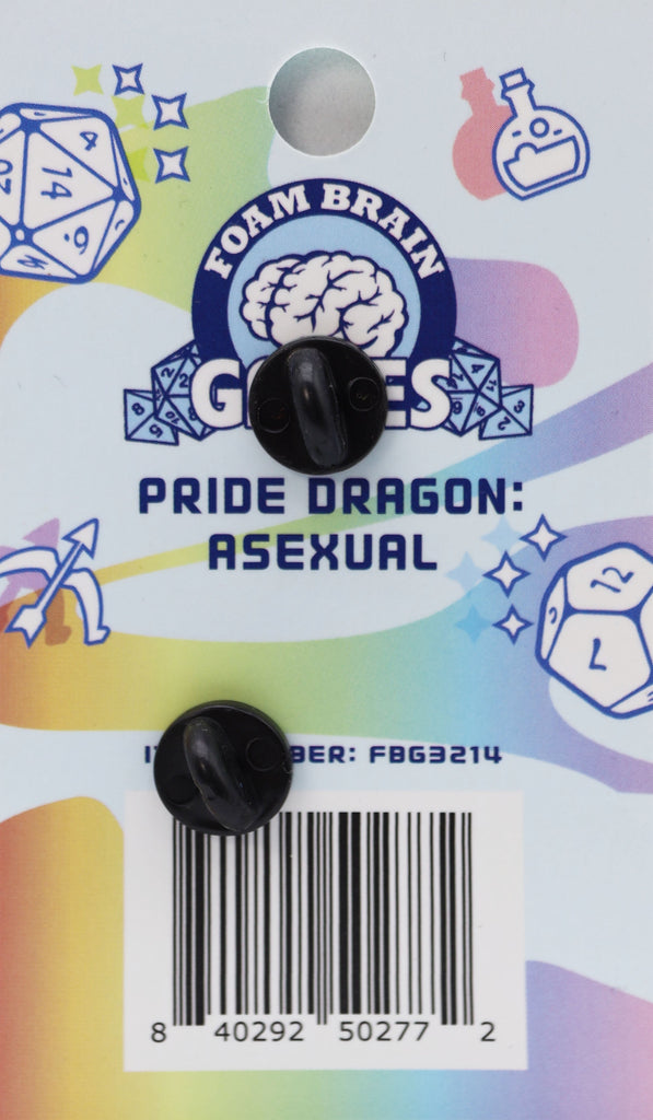 Pride Dragon: Asexual Enamel Pin Foam Brain Games