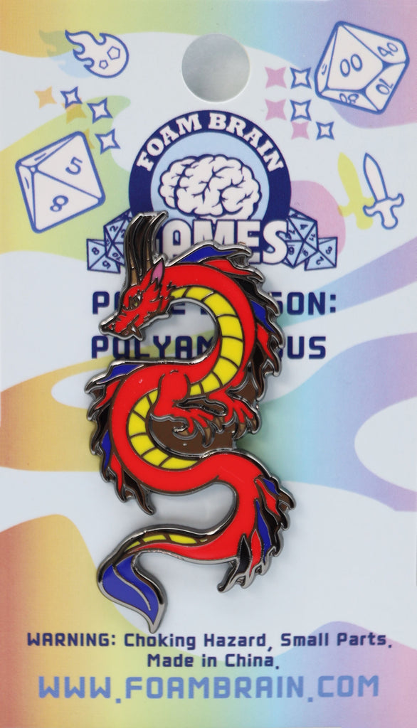 Pride Dragon: Polyamorous Enamel Pin Foam Brain Games