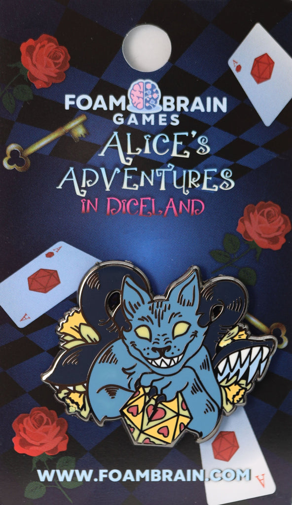 Alice's Adventures in Diceland: Cheshire Displacer Beast - Enamel Pin Enamel Pin Foam Brain Games