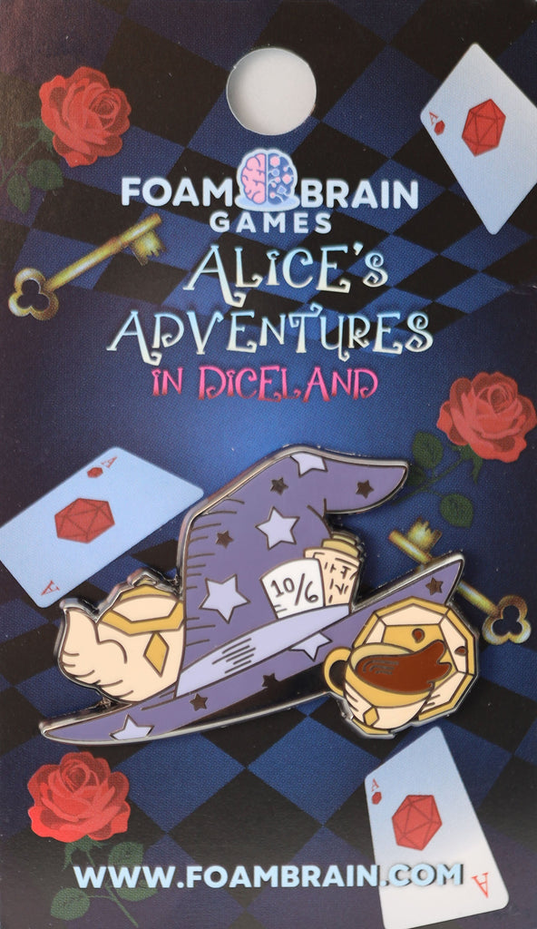 Alice's Adventures in Diceland: Mad Wizard's Hat - Enamel Pin Enamel Pin Foam Brain Games