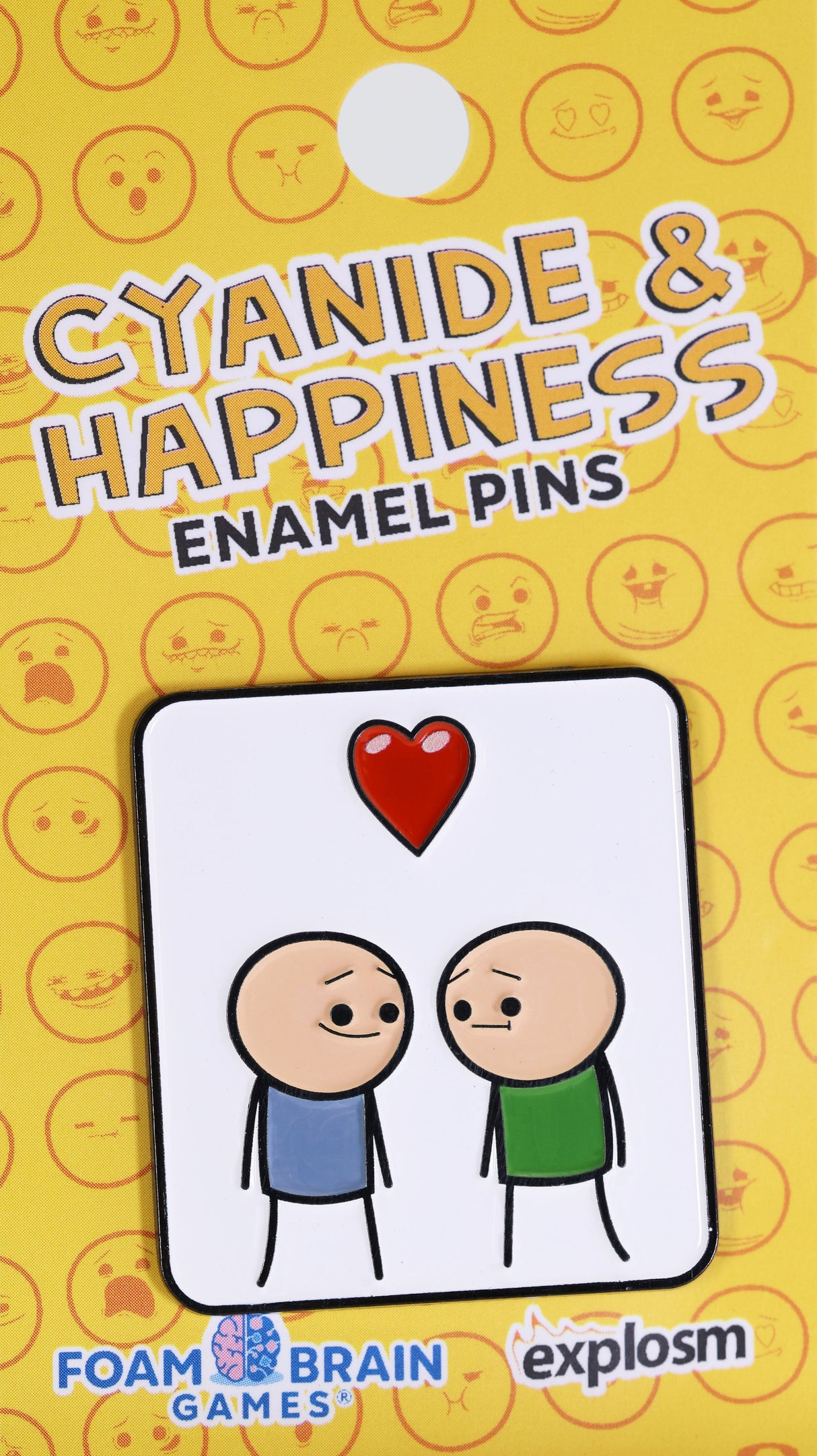 Cyanide & Happiness Pin Series 1: Heart Enamel Pin Foam Brain Games