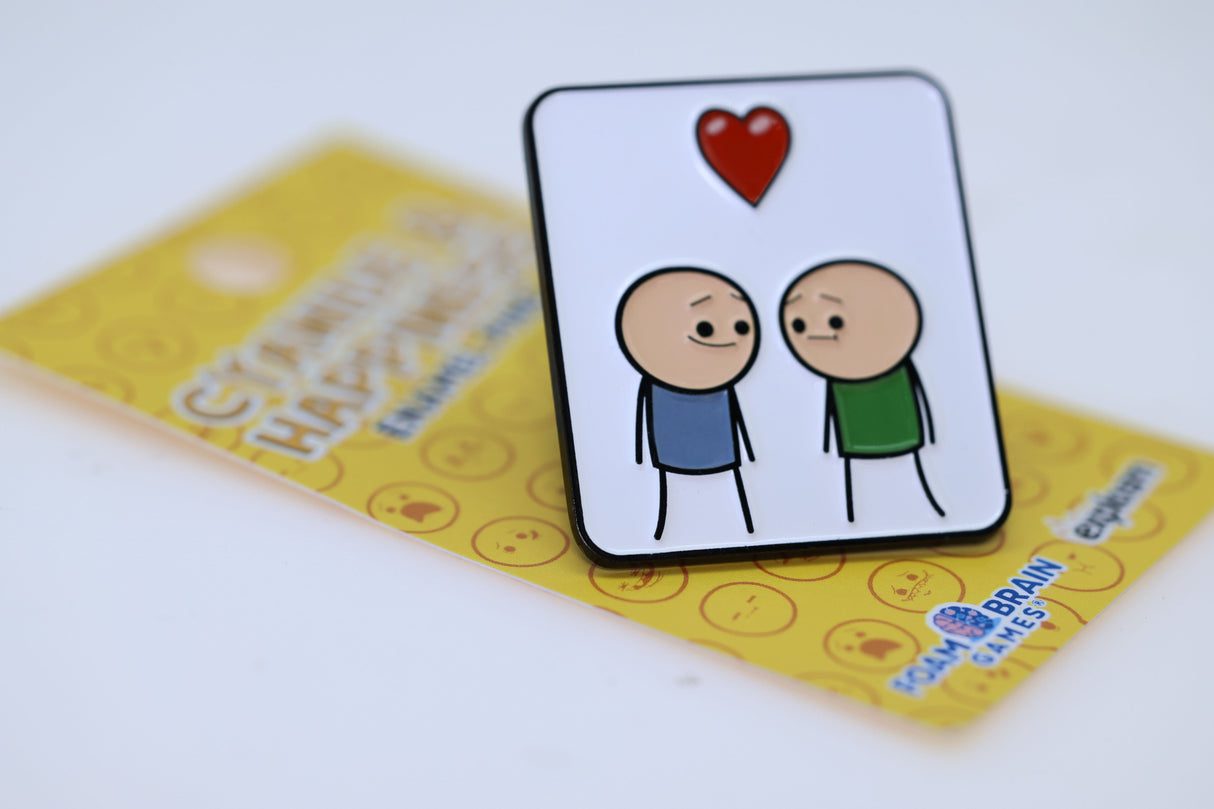 Cyanide & Happiness Pin Series 1: Heart Enamel Pin Foam Brain Games