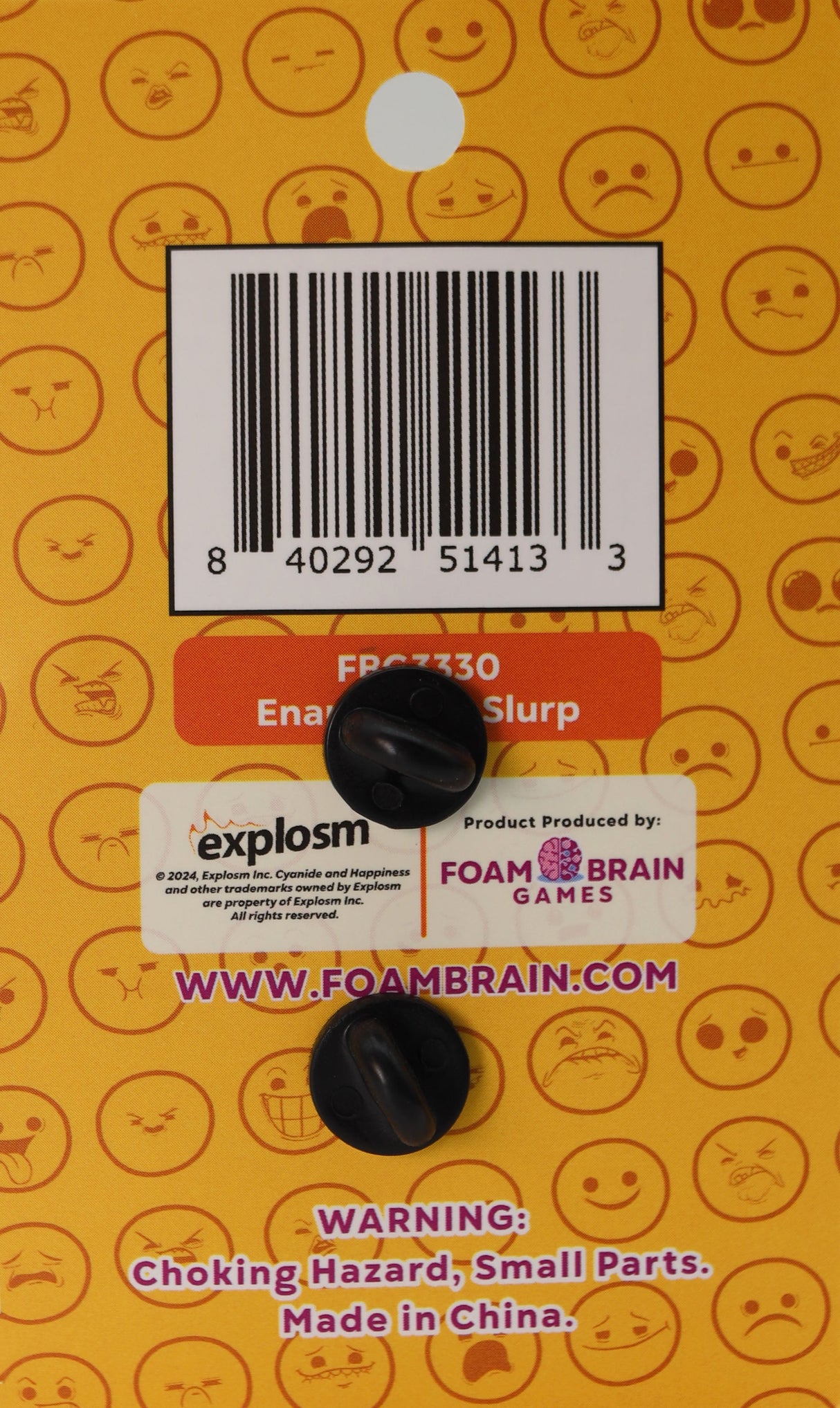 Cyanide & Happiness Pin Series 1: Slurp Enamel Pin Foam Brain Games