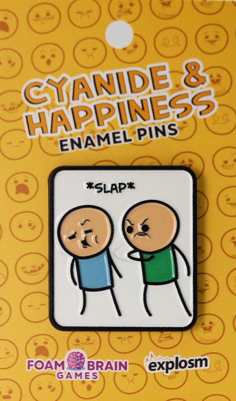 Cyanide & Happiness Pin Series 1: Slap Enamel Pin Foam Brain Games