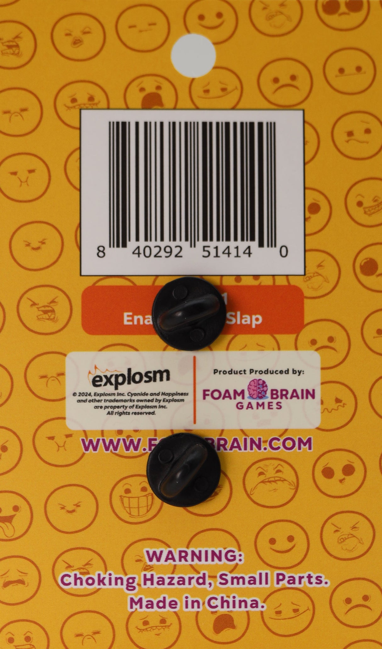 Cyanide & Happiness Pin Series 1: Slap Enamel Pin Foam Brain Games