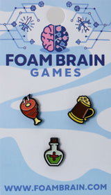 Mini Pins: Provisions Pack Enamel Pin Foam Brain Games