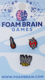 Mini Pins: Weapons Pack Enamel Pin Foam Brain Games