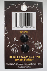 Lost Tome of Heroes: Dwarf Fighter Enamel Pin Foam Brain Games