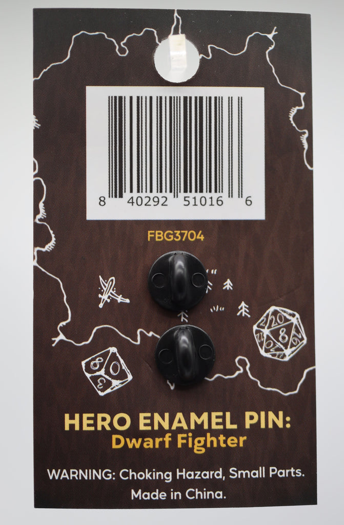 Lost Tome of Heroes: Dwarf Fighter Enamel Pin Foam Brain Games