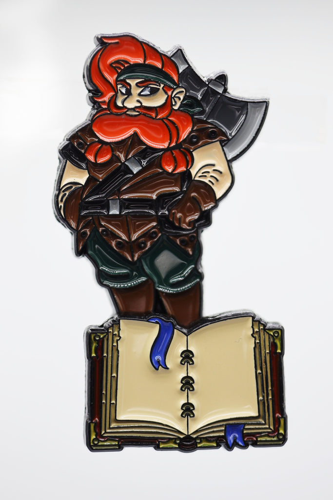 Lost Tome of Heroes: Dwarf Fighter Enamel Pin Foam Brain Games