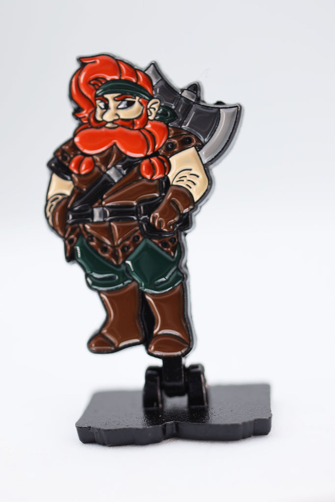 Lost Tome of Heroes: Dwarf Fighter Enamel Pin Foam Brain Games