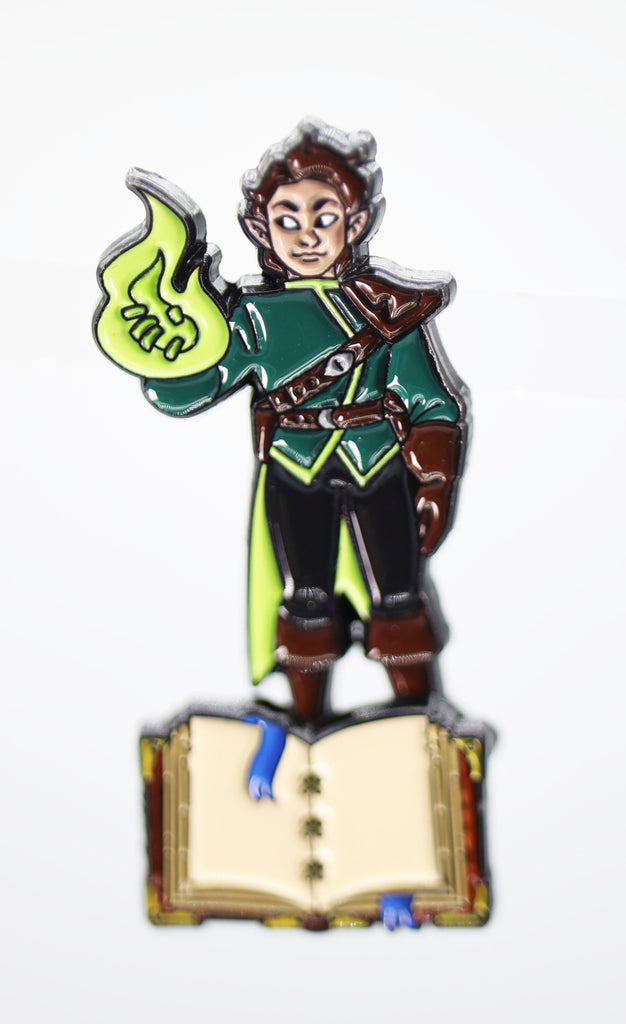 Lost Tome of Heroes: Elf Warlock Enamel Pin Foam Brain Games