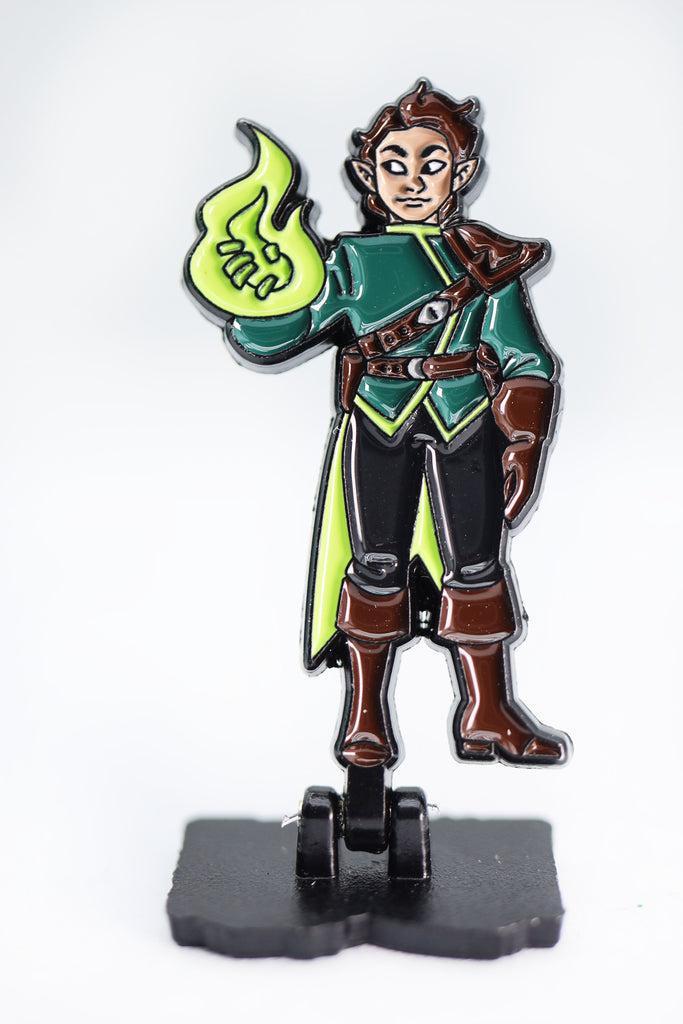 Lost Tome of Heroes: Elf Warlock Enamel Pin Foam Brain Games