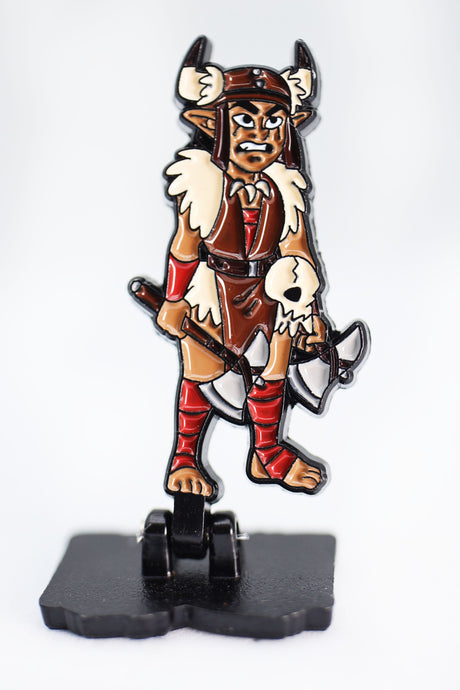 Lost Tome of Heroes: Gnome Barbarian Enamel Pin Foam Brain Games