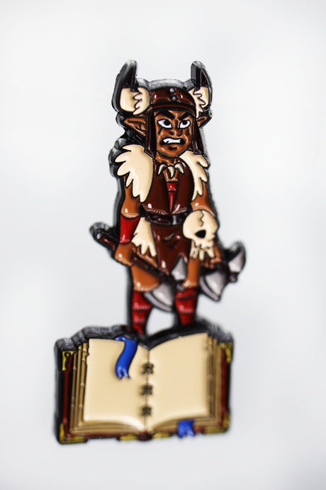 Lost Tome of Heroes: Gnome Barbarian Enamel Pin Foam Brain Games