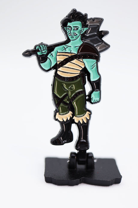 Lost Tome of Heroes: Half-Orc Barbarian Enamel Pin Foam Brain Games