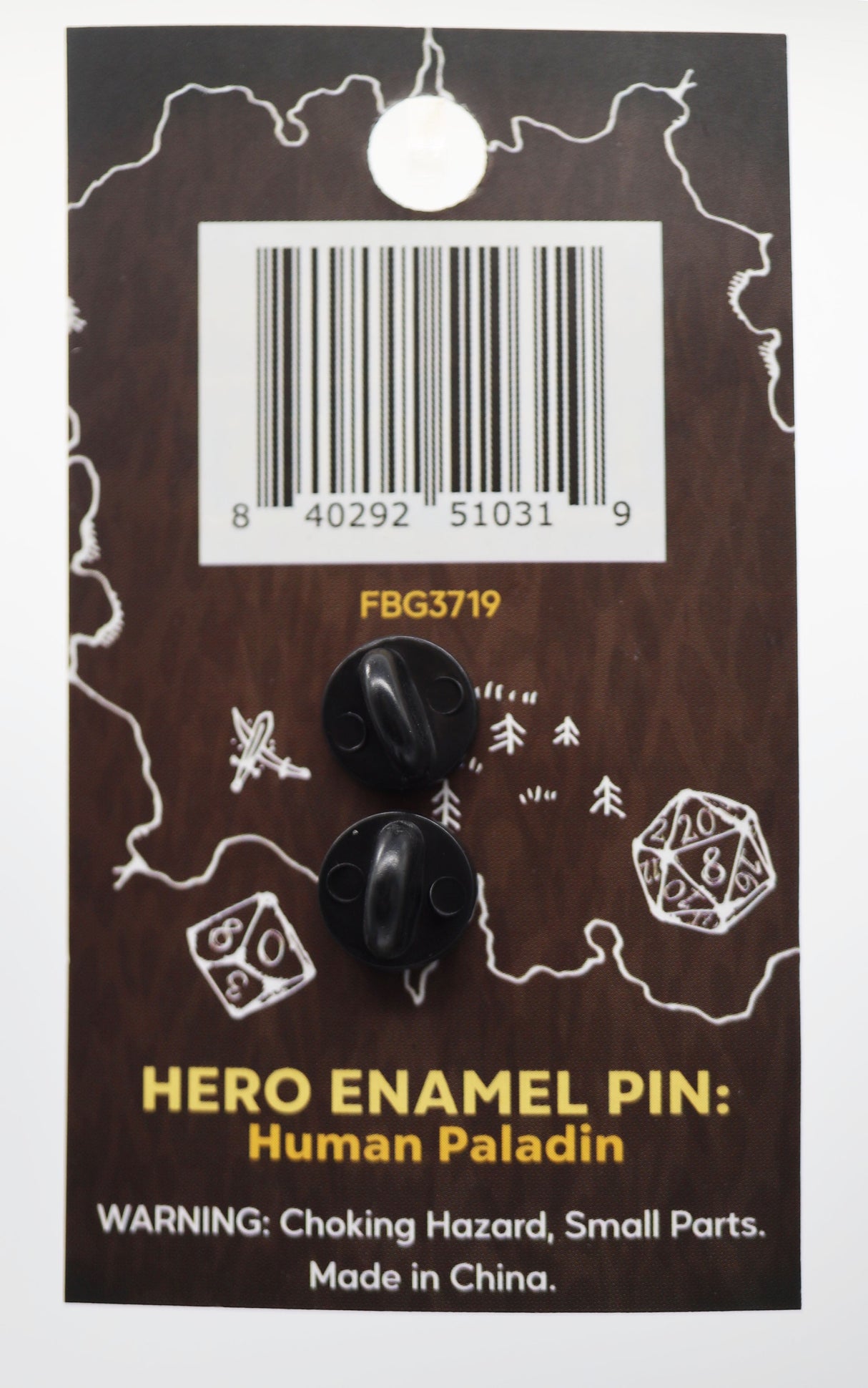 Lost Tome of Heroes: Human Paladin Enamel Pin Foam Brain Games