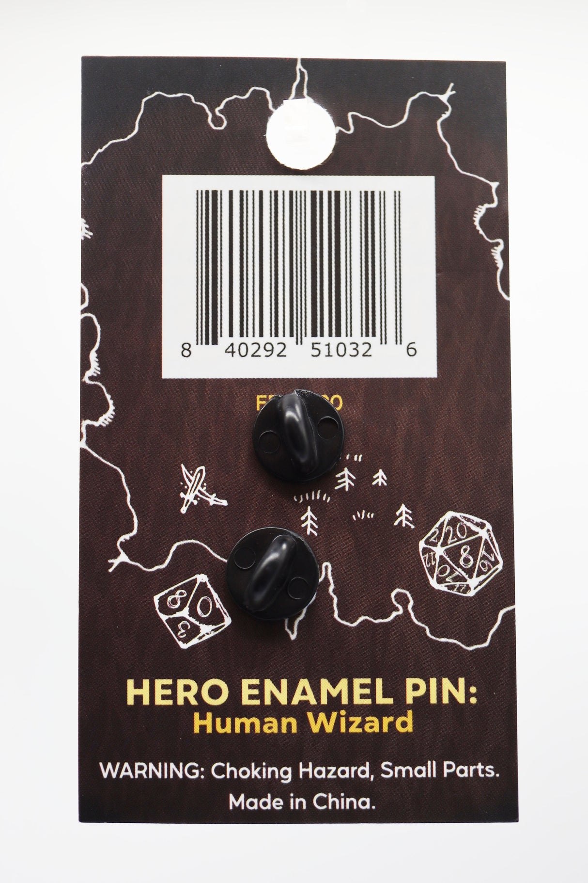 Lost Tome of Heroes: Human Wizard Enamel Pin Foam Brain Games