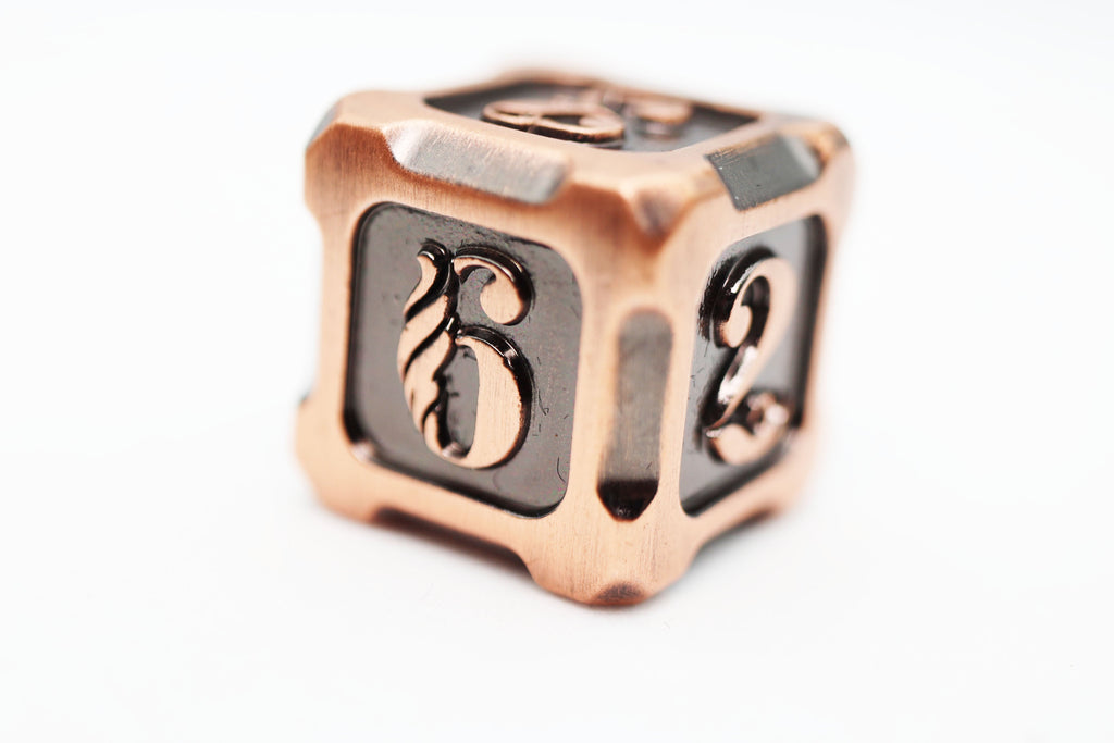 Alchemist Metals: Copper - Metal RPG Dice Set Metal Dice Foam Brain Games