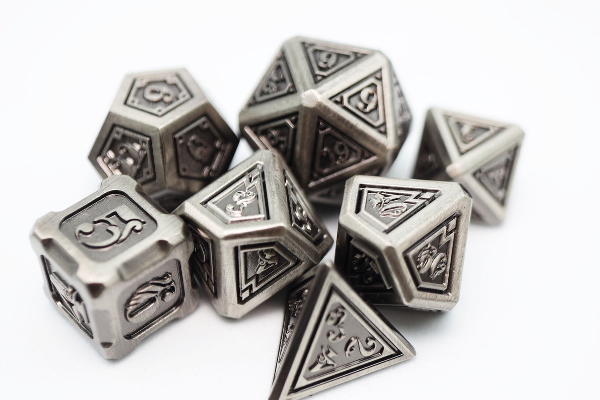 Alchemist Metals: Iron - Metal RPG Dice Set Metal Dice Foam Brain Games