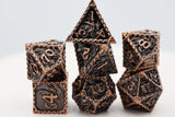 Chained Dragon: Copper - Metal RPG Dice Set Metal Dice Foam Brain Games