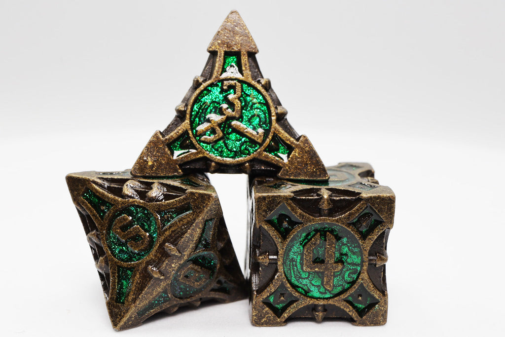 Quiver of Arrows: Ancient Forest Arrow - Metal RPG Dice Set Metal Dice Foam Brain Games