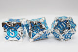 Quiver of Arrows: Azure Lightning Arrow - Metal RPG Dice Set Metal Dice Foam Brain Games