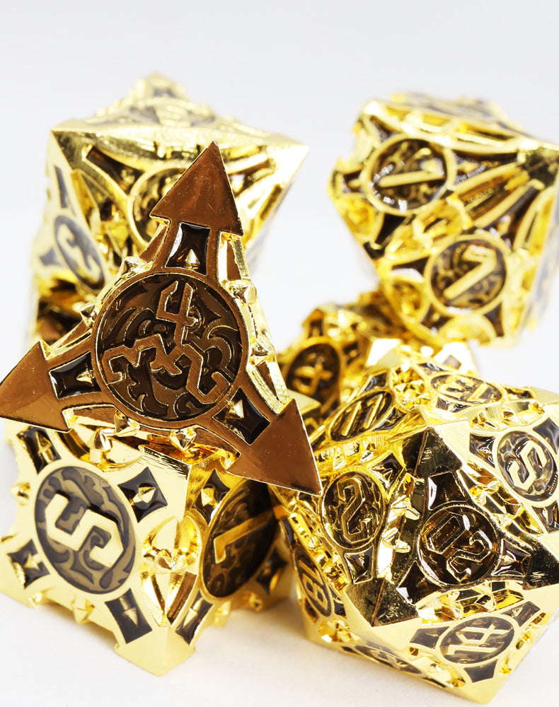Quiver of Arrows: Imperial Gold Arrow - Metal RPG Dice Set Metal Dice Foam Brain Games
