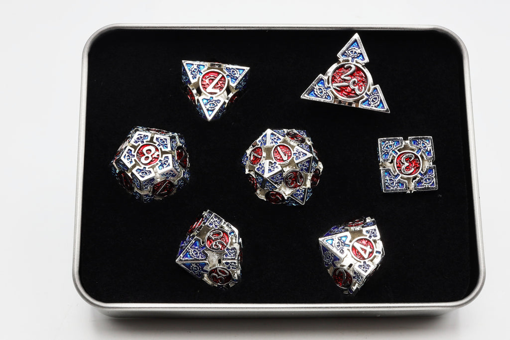 Oculus: Watchful - Metal RPG Dice Set Metal Dice Foam Brain Games