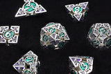 Oculus: Angelic - Hollow Metal RPG Dice Set Metal Dice Foam Brain Games