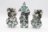 Oculus: Angelic - Hollow Metal RPG Dice Set Metal Dice Foam Brain Games